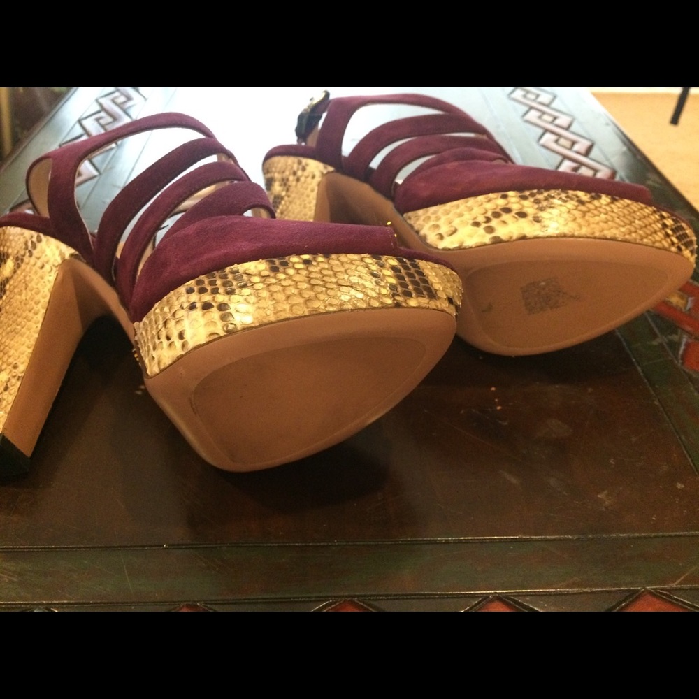 Prada python heel suede sandals - Picture 7 of 7